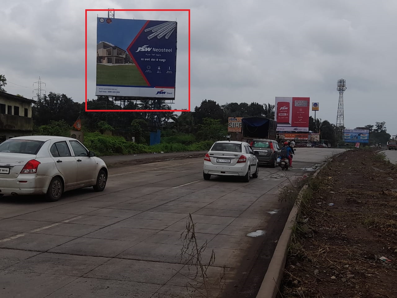 Mumbai to Goa highway hoarding
